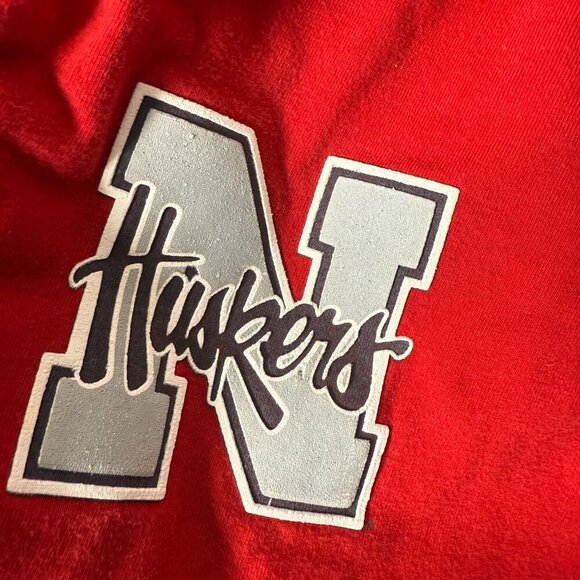 HUSKERS TEAM STARTER VINTAGE T-SHIRT SIZE 3TG , 100% COTTON - Picture 4 of 6